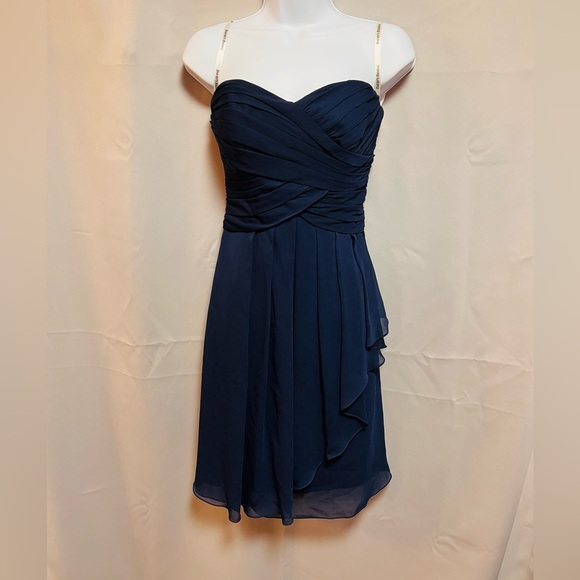 Davi’s Bridal DRESS 👗 size 6 Blue - Picture 1 of 12